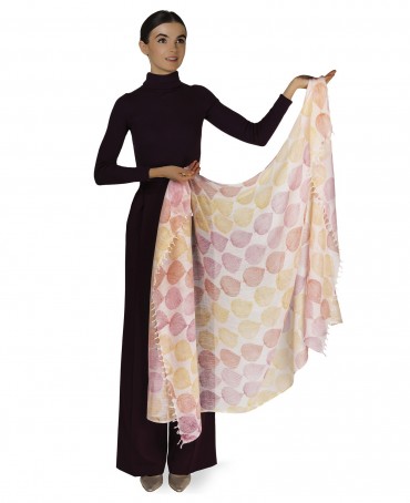 Палантин Унисекс HAND.W40-FEUILLE/ROSE